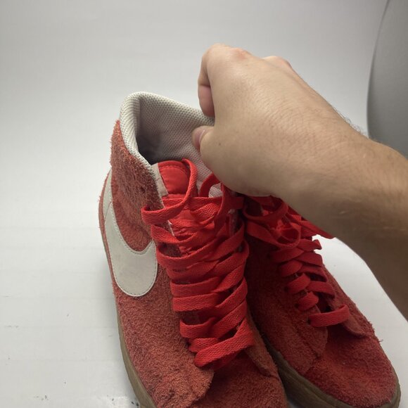 Nike Blazer Mid, Orange Suede Shoes Sneakers, Women’s 5.5 (518171-801) - Picture 11 of 14